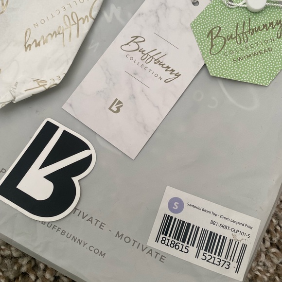 NWT GREEN LEOPARD SANTORINI BIKINI TOP SZ S - Picture 3 of 9